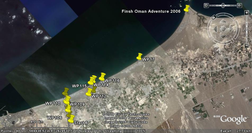 Gerard Fusil Oman Adventure Race 2006 Final Day route